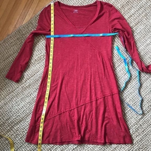 TOAD & Co long sleeve faux wrap dress. Women’s size large. - Picture 5 of 6